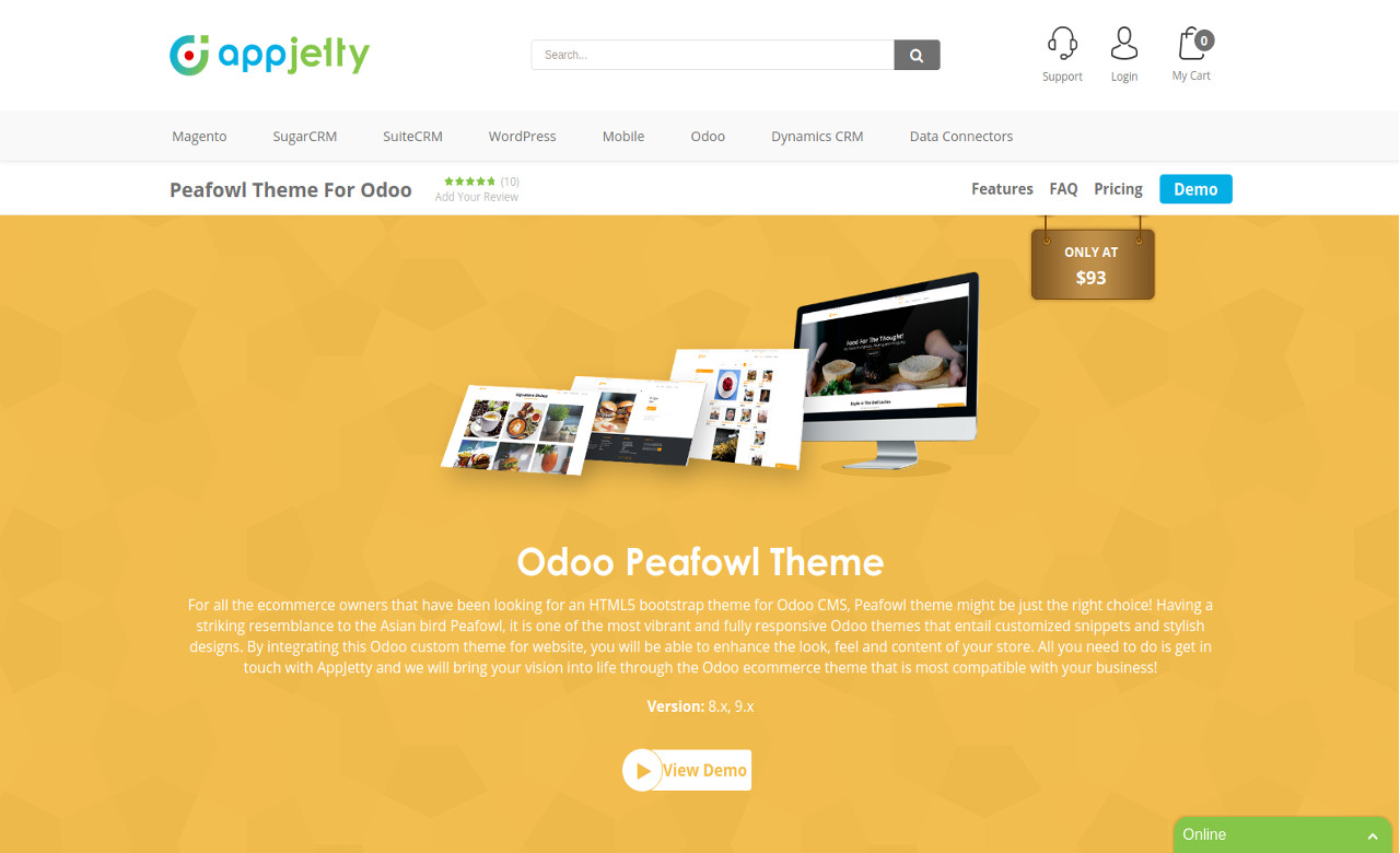 Peafowl  Responsive Theme For Odoo CMS